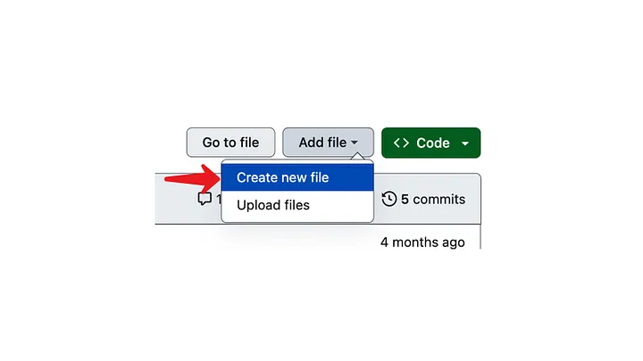 GitHub create new file